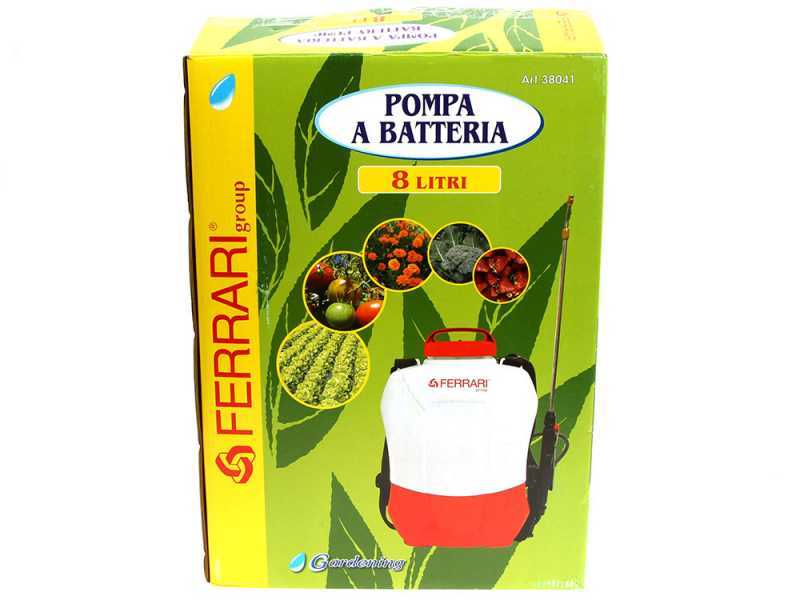 Pompe de pulv&eacute;risation &agrave; dos avec batterie au lithium Ferrari Group 8L - batterie au lithium 12V 4ah