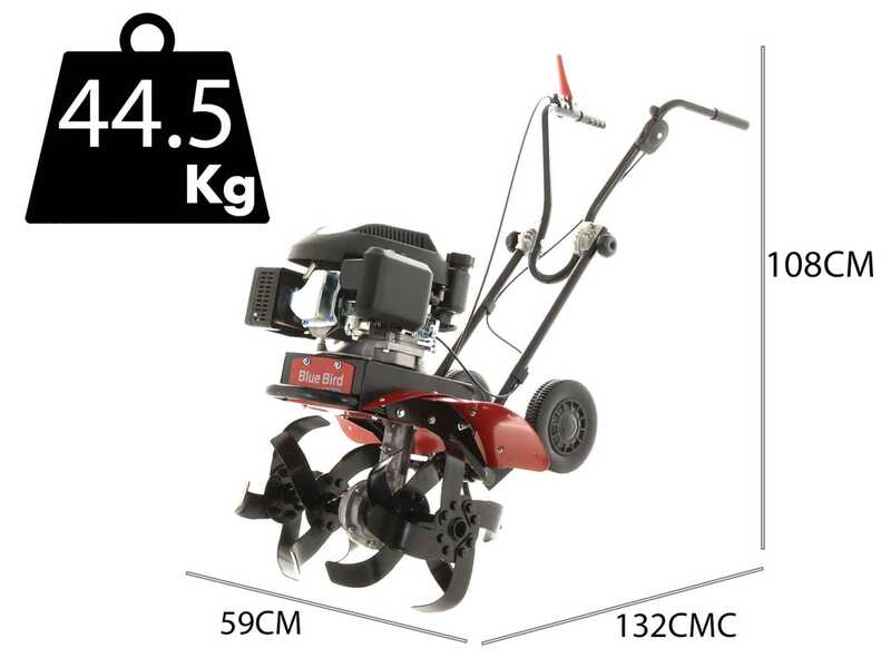 Motobineuse Blue Bird MZ 32640 avec moteur thermique Loncin de 159 cm3  - largeur cm 50