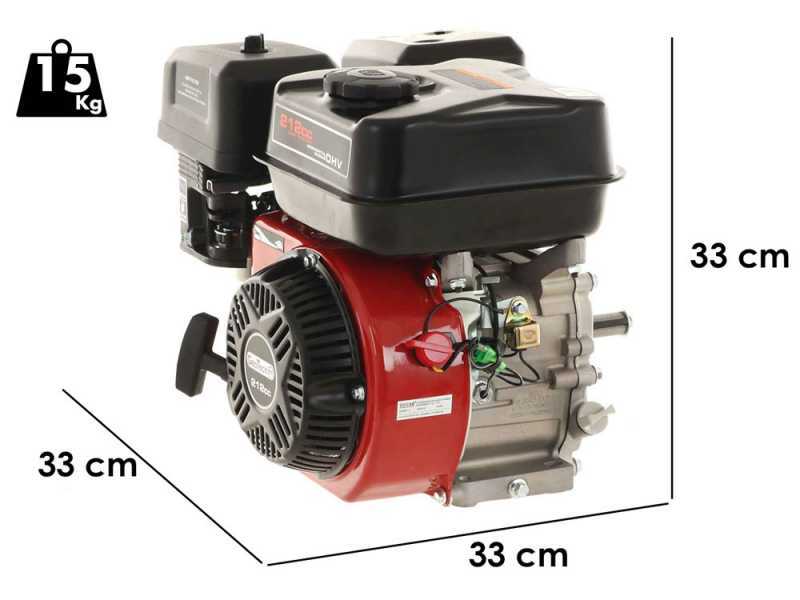 Moteur à essence monocylindrique 4 temps à arbre horizontal GeoTech-Pro 420  cm3 - démarrage électrique