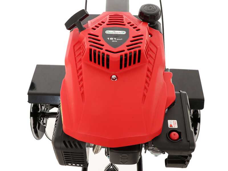 Motobineuse GeoTech GT 430 avec moteur OHV 5.5 HP &agrave; essence de 161 cm3 - 1 vitesse avant