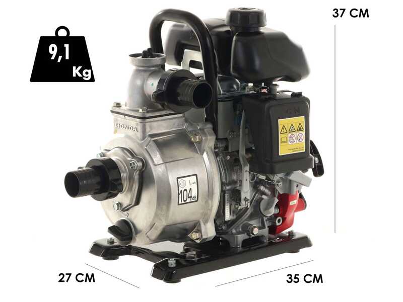 Honda WX15T - Motopompe thermique auto-amor&ccedil;ante - Raccords 40 mm