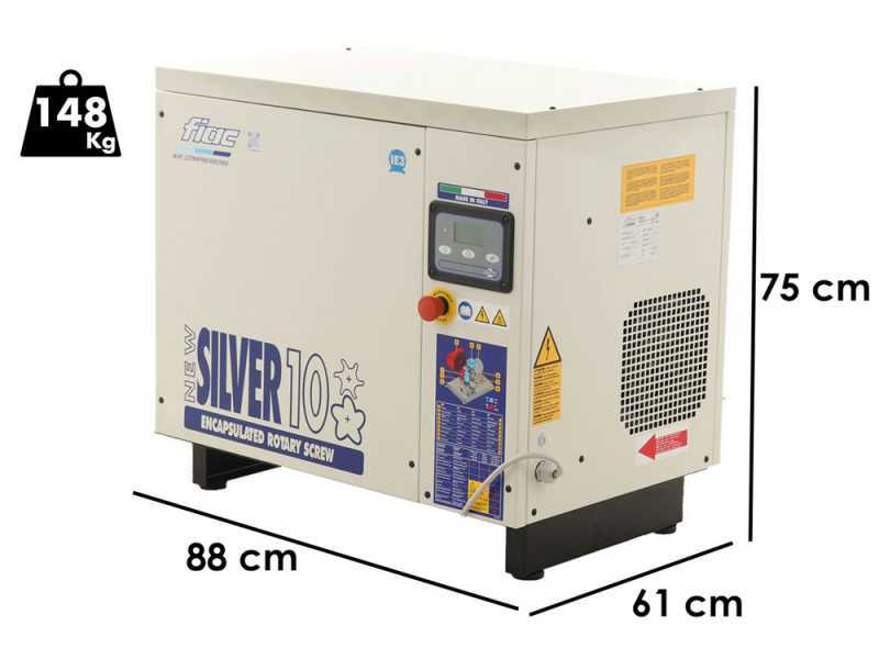 Fiac New Silver 10 - Compresseur &eacute;lectrique rotatif &agrave; vis - Pression max 10 bars
