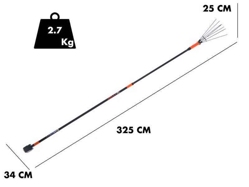 Peigne vibreur &agrave; batteries au lithium Jolly V34 - 170 / 301cm