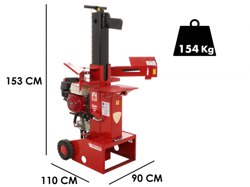 Ceccato BULL SPL12H GX200 - Fendeuse &agrave; bois thermique - Verticale - Honda GX200