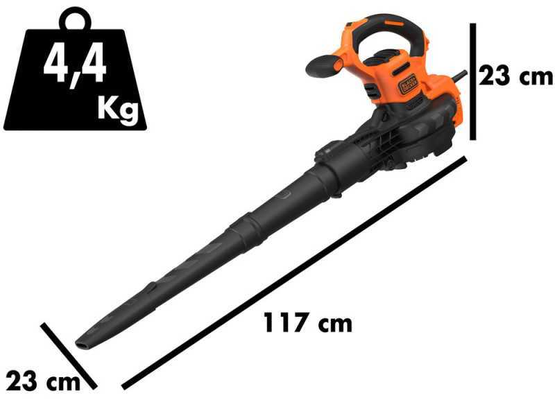 Souffleur aspirateur &agrave; feuilles BLACK+DECKER BEBLV301-QS, 3 en 1
