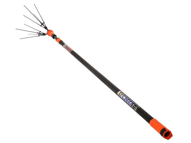 Jolly Italia V34 - Peigne vibreur &eacute;lectrique 220/315 cm &agrave; batterie de type automobile avec c&acirc;ble inclus - Perche t&eacute;lescopique - 2 en 1