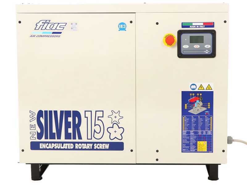Fiac New Silver 15 - Compresseur rotatif triphas&eacute; &agrave; vis silencieux - Moteur 15 HP 