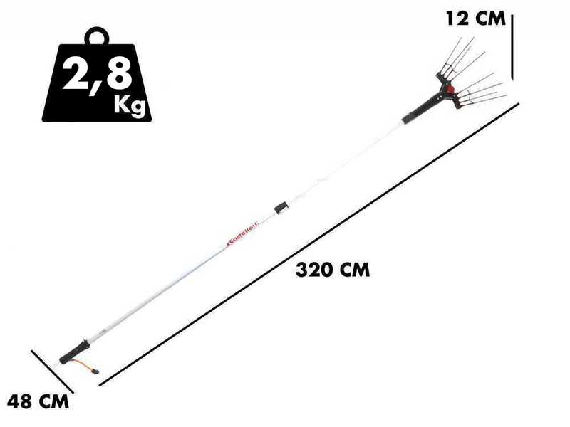 Castellari Vertigo L 12V - Peigne vibreur &eacute;lectrique &agrave; batterie 240 - 320 cm