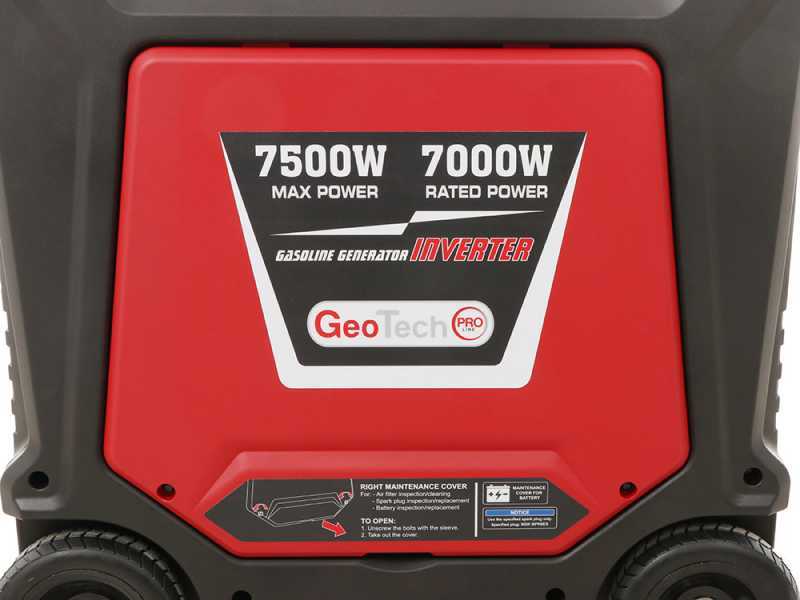 Geotech-Pro PTGA 9000 - Groupe &eacute;lectrog&egrave;ne inverter 7.5 kW monophas&eacute; - insonoris&eacute; - &agrave; chariot