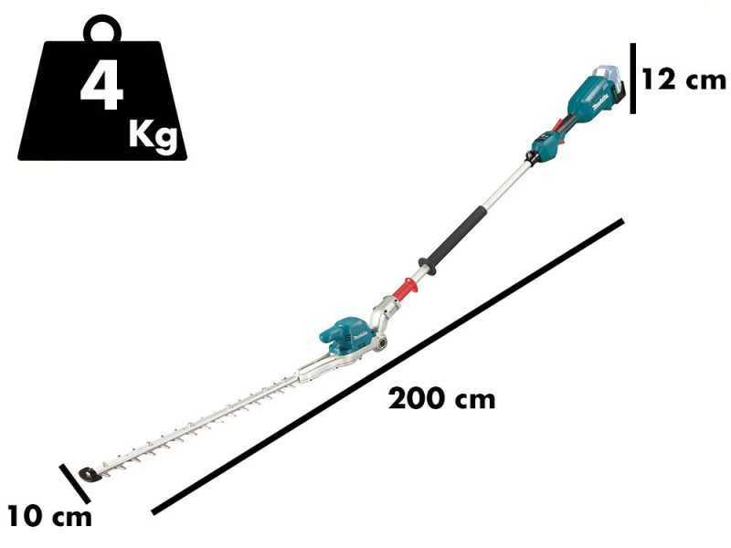 Taille-haie &agrave; batterie sur perche Makita DUN500 batterie 18V 3 Ah incluse