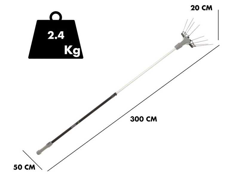 Volpi Olytech Mondial 755L - Peigne vibreur &eacute;lectrique &agrave; batterie 210/300 - Perche t&eacute;lescopique