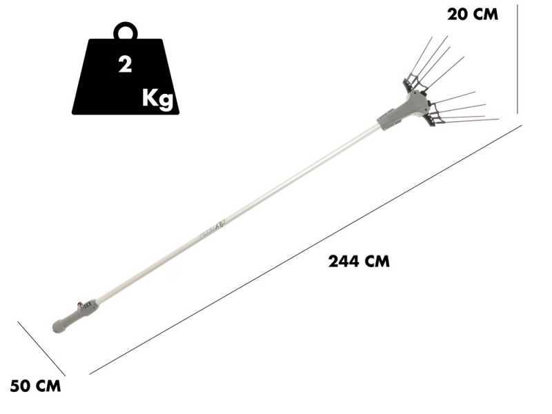 Peigne vibreur &eacute;lectrique &agrave; batterie Volpi Olytech Mondial 845SP 244 - Perche en aluminium