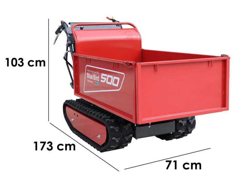 Brouette &agrave; chenilles BLUE BIRD Transporter 500 H - Caisson extensible avec charge de 500 Kg