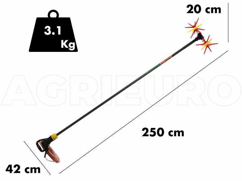 Peigne vibreur &eacute;lectrique &agrave; batterie AgriEuro AGGELIS 5 CARBON perche en carbone