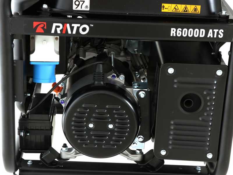 Rato R6000D-ATS AVR - Groupe &eacute;lectrog&egrave;ne &agrave; essence avec AVR 6 kW - Continue 5.5 kW Monophas&eacute;