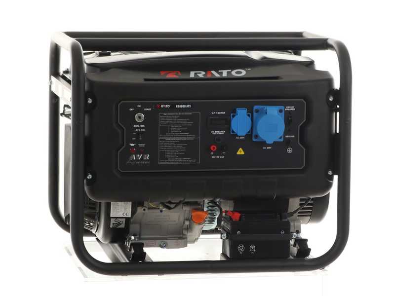 Rato R6000D-ATS AVR - Groupe &eacute;lectrog&egrave;ne &agrave; essence avec AVR 6 kW - Continue 5.5 kW Monophas&eacute;