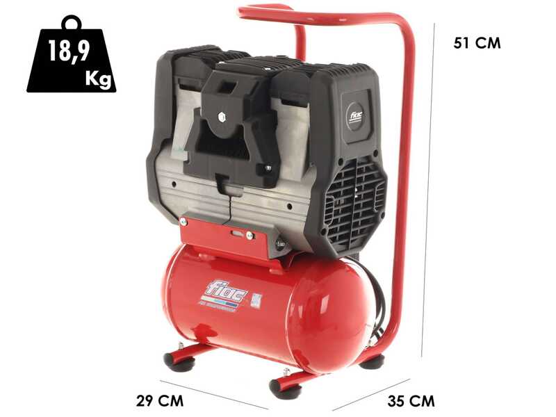 Fiac Silent XS88 - Compresseur d'air &eacute;lectrique monophas&eacute; silencieux,  oil-less - Moteur 0.75 CV - 6 lt