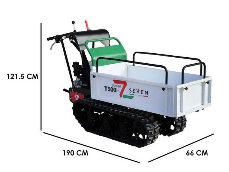 Brouette &agrave; chenilles Seven Italy T500H GX-E  - benne extensible - charge 500 kg