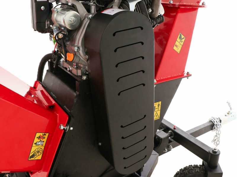 GeoTech PCS 160LE PRO - Broyeur de branches thermique professionnel - Moteur Loncin G420FD