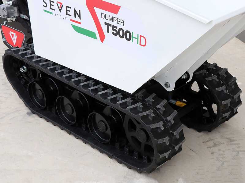 Brouette &agrave; cheniles Seven Italy T500HD GX - Caisson dumper hydraulique - Charge 500 kg