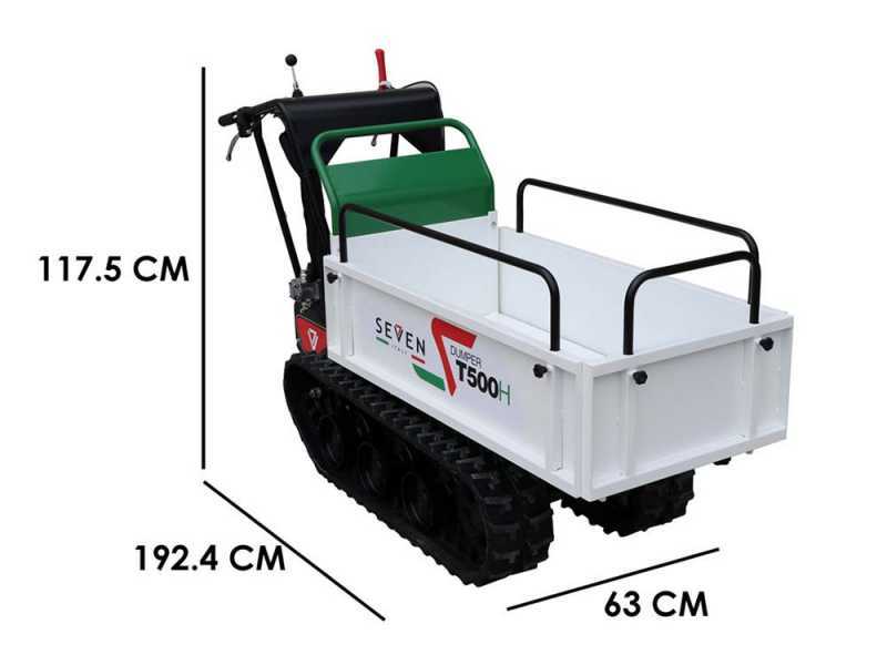 Brouette &agrave; chenilles Seven Italy T500H GX - benne extensible - capacit&eacute; 500 kg