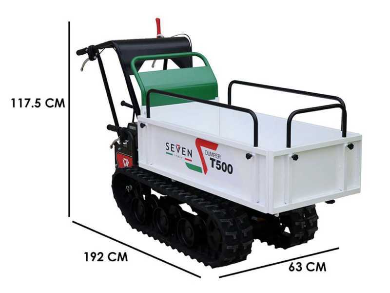 Brouette &agrave;  chenilles Seven Italy T500 GX - Benne extensible - Capacit&eacute; 500 kg