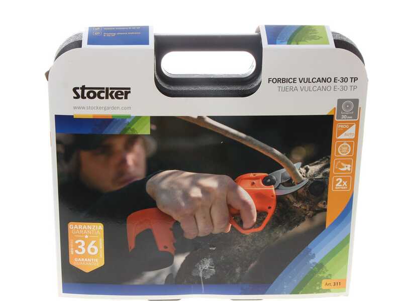 S&eacute;cateur &eacute;lectrique de taille Stocker Vulcano E-30 TP 16.8V avec coupe progressive - Diam&egrave;tre de coupe 30 mm