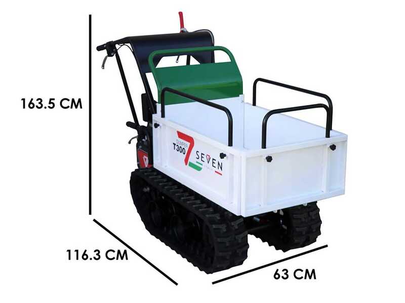 Brouette &agrave; chenilles Seven Italy T300 GX-E - Benne extensible - Charge 300 kg