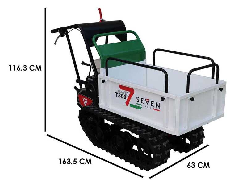 Brouette &agrave; chenilles Seven Italy T300 GX - benne extensible - capacit&eacute; de charge 300 kg