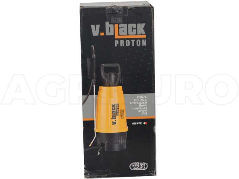 Pulv&eacute;risateur &agrave; bandouli&egrave;re &agrave; batterie Volpi V.BLACK PROTON 7lt - R&eacute;servoir de 7 litres