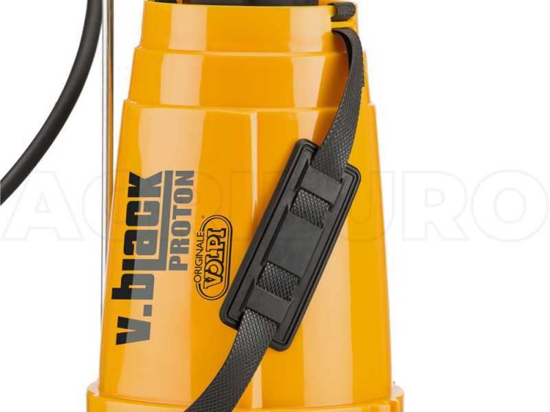 Pulv&eacute;risateur &agrave; bandouli&egrave;re &agrave; batterie Volpi V.BLACK PROTON 7lt - R&eacute;servoir de 7 litres