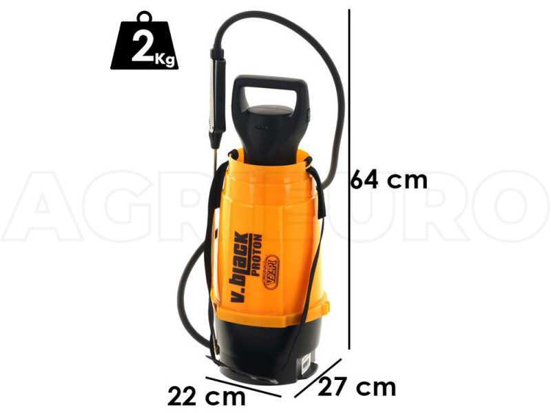 Pulv&eacute;risateur &agrave; bandouli&egrave;re &agrave; batterie Volpi V.BLACK PROTON 7lt - R&eacute;servoir de 7 litres