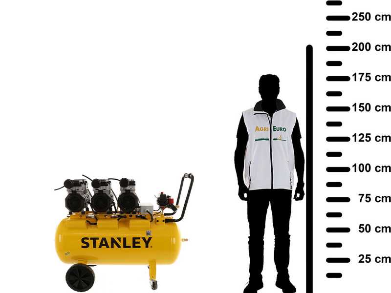 Stanley DST370/8/100-3 - Compresseur d'air &eacute;lectrique - sur chariot SXCMS3013E 100L