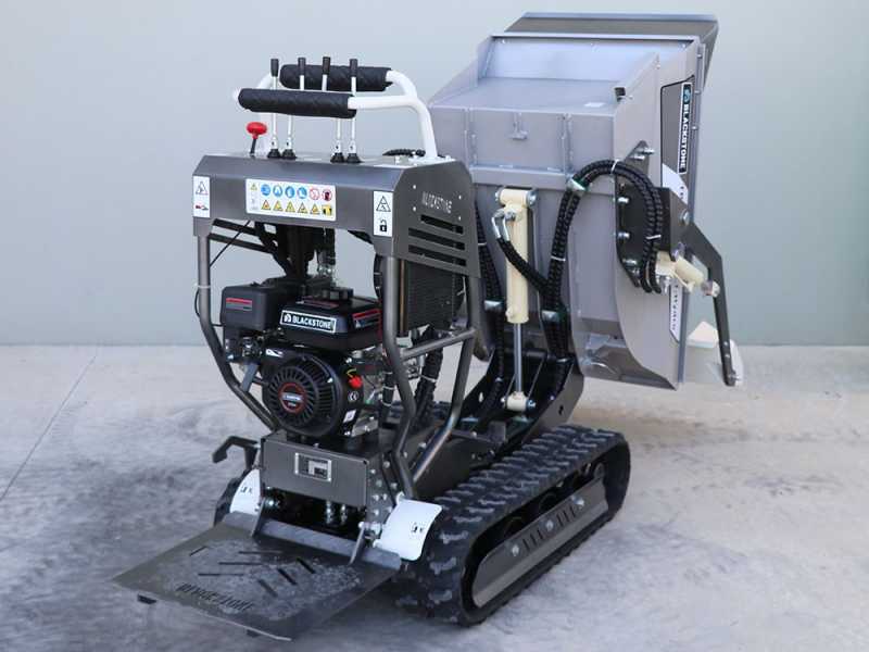 Blackstone TB-PRO 5500 DLT-Hydro - Brouette &agrave; chenilles avec benne dumper hydraulique 500 Kg - Transmission hydrostatique