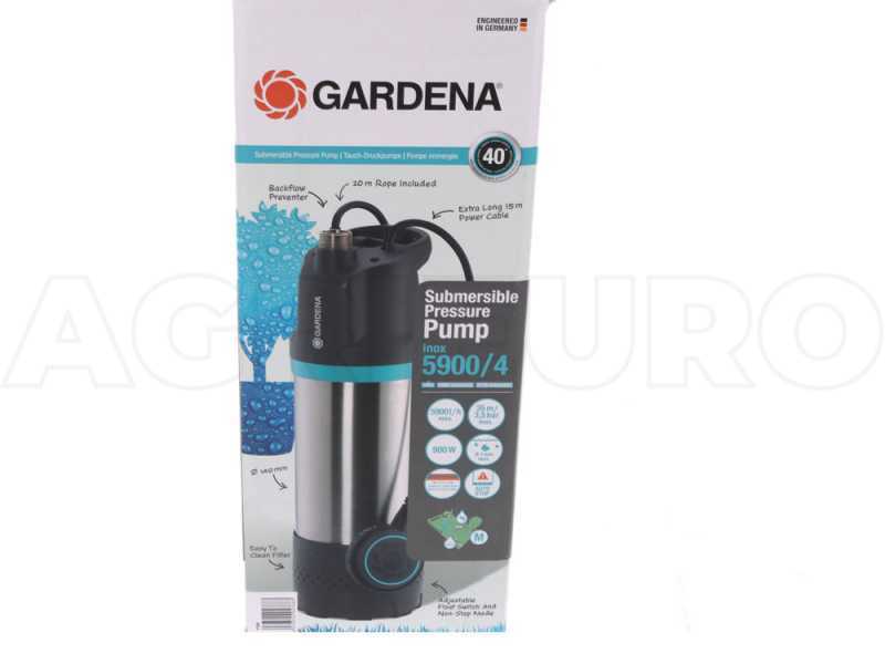 Pompe immerg&eacute;e &agrave; pression Gardena 5900/4 inox - pour eaux claires - 900W
