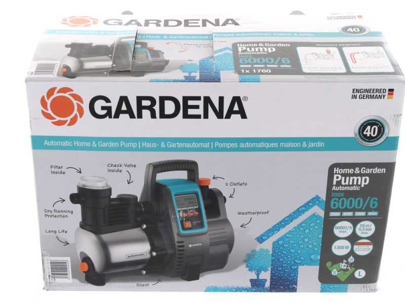 Pompe électrique Gardena auto6000/6E LCD inox en Promotion