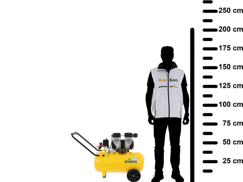 Stanley DST 150/8/50 SXCMS1350HE - Compresseur d'air &eacute;lectrique sur chariot - 50 L oilless - Silencieux