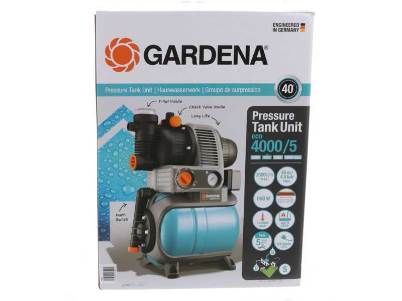 Pompe Surpresseur Gardena 4000/5 Eco - 850 W - 3.500 L/h
