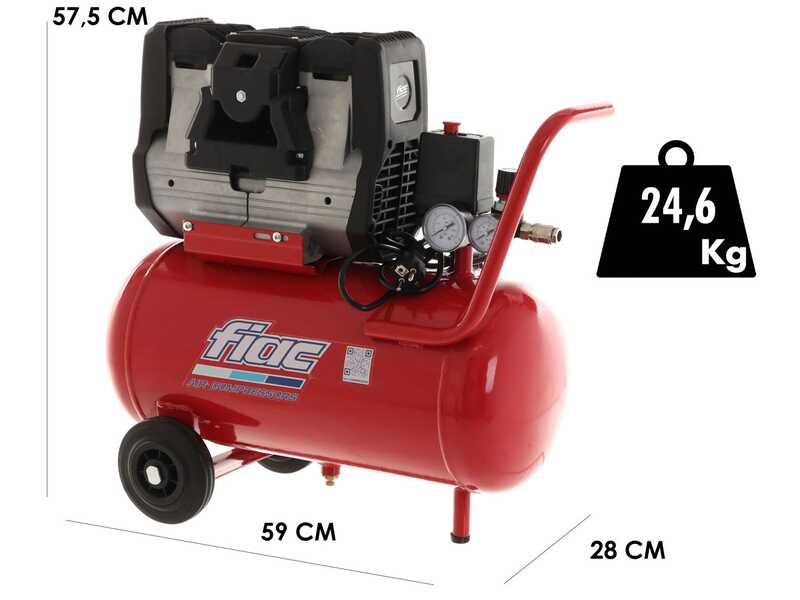 Compresseur &agrave; air &eacute;lectrique silencieux FIAC Super Silent 24 XS88