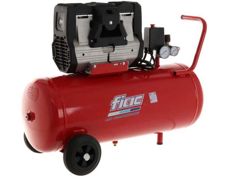 Compresseur d'air silencieux 50 Lt Fiac SUPER ECU 50 puissance 1,5 Kw 67db  en chariot