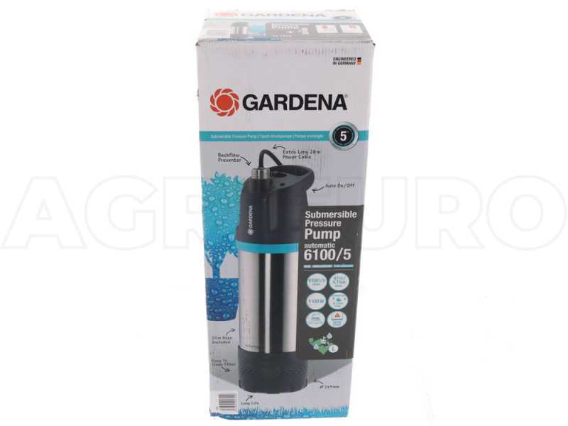 Pompe &agrave; immersion &agrave; pression Gardena 6100/5 inox automatic- 4.7 bars- eaux claires