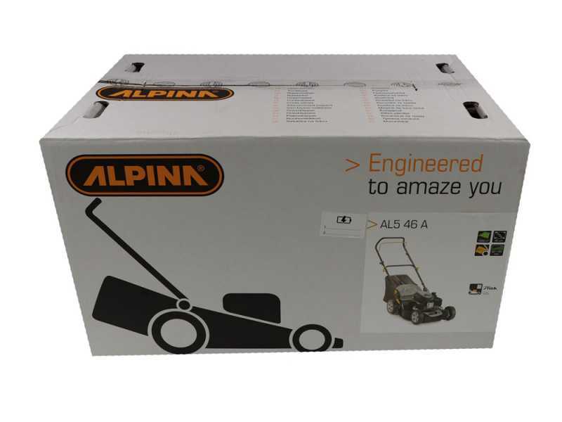 Tondeuse &agrave; gazon tract&eacute;e Alpina AL5 46 SA avec moteur essence ST 140 de 139 cc