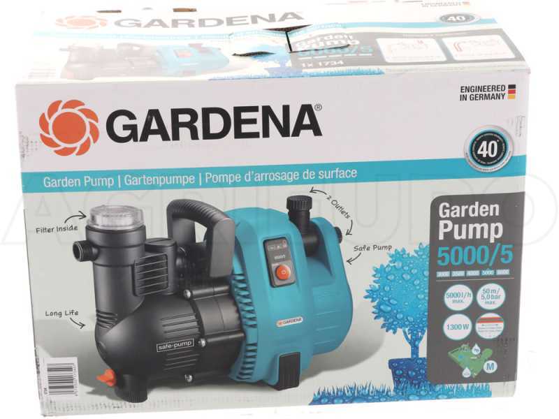 Pompe &eacute;lectrique de jardin Gardena 5000/5 - 1300W- pour eaux claires