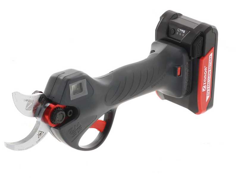 S&eacute;cateur &eacute;lectrique de taille Zanon ZM 35 -Double diam&egrave;tre de coupe &Oslash; 20-35 mm -2 batteries incluses