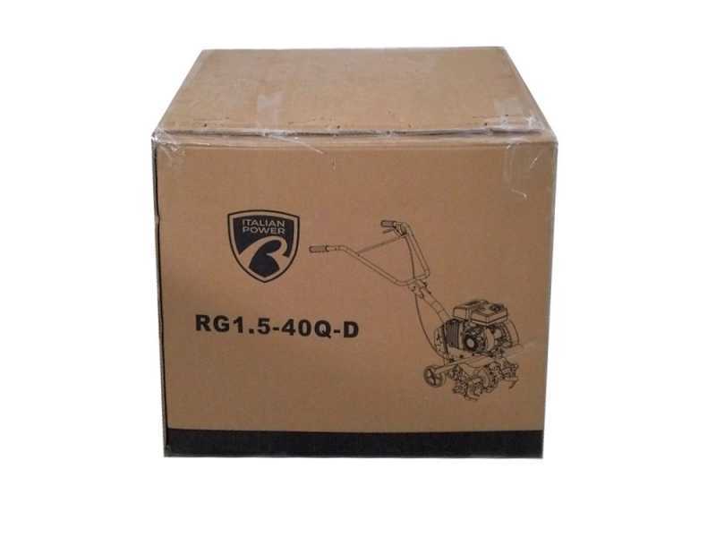 Motobineuse Italian Power RG1.5-40 avec moteur thermique &agrave; essence de 79 cm3 - fraise de 40 cm
