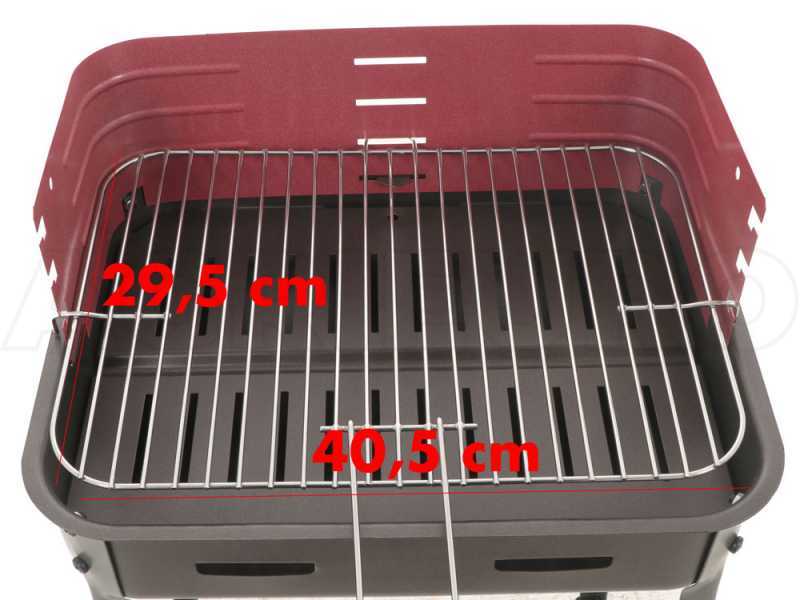 Barbecue &agrave; charbon Seven Italy Flavia  s/r - Surface de cuisson 45.5x29.5  cm