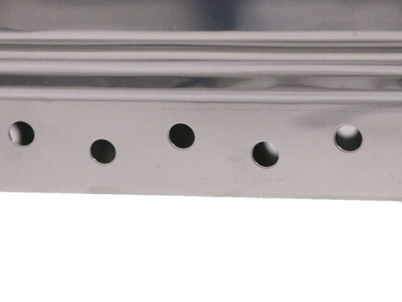 Barbecue &agrave; charbon sp&eacute;cial brochettes en acier inox - Zone de cuisson 80x15 cm