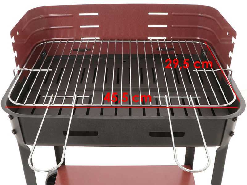 Seven Italy Flavia c/r 45 - Barbecue &agrave; charbon en fer artisanal - 45,5x29,5&nbsp;cm