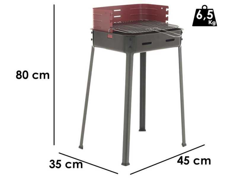 Seven Italy Flavia s/r 41 - Barbecue &agrave; charbon en fer artisanal - 41x29,5&nbsp;cm
