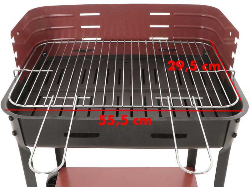 Seven Italy Flavia c/r 55 - Barbecue &agrave; charbon en fer artisanal - 55,5x29,5&nbsp;cm